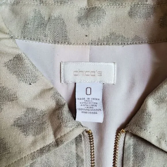 Chico's Kareleen Metallic Leopard Ruched Jacket - Picture 5 of 9